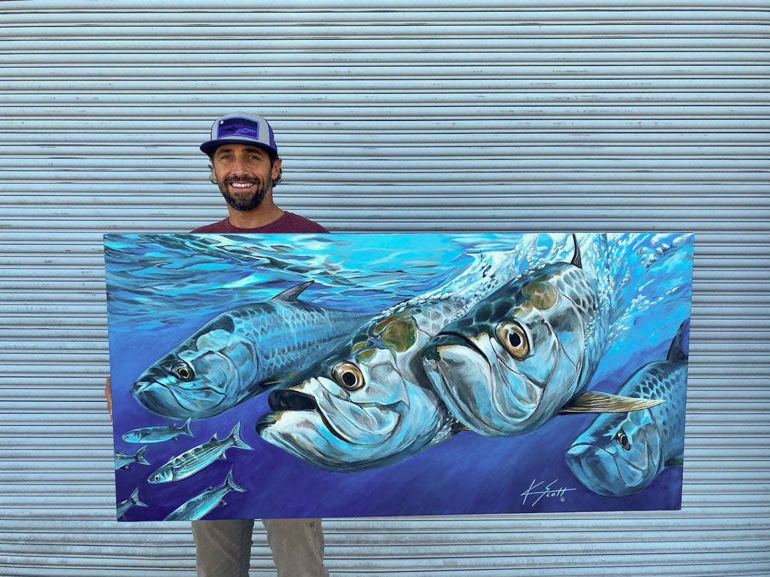 Tarpon and Mullet March Painting