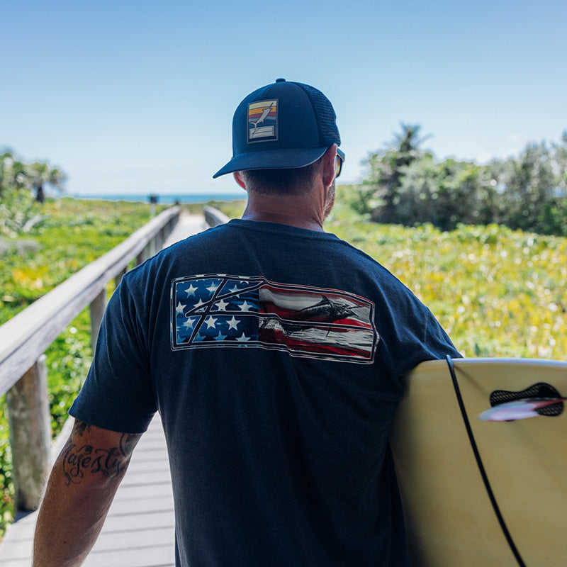 Americana Flag Fishing T-Shirt