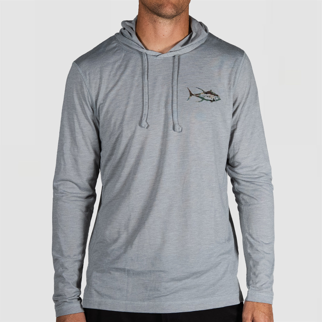 Camo Square Body - Long Sleeve Hooded Fishing Shirt