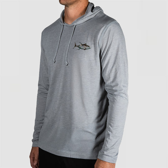 Camo Square Body - Long Sleeve Hooded Fishing Shirt