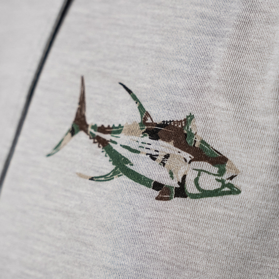 Camo Square Body - Long Sleeve Hooded Fishing Shirt