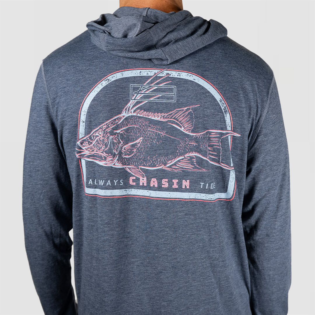 Hog Tied - Long Sleeve Hooded Fishing Shirt
