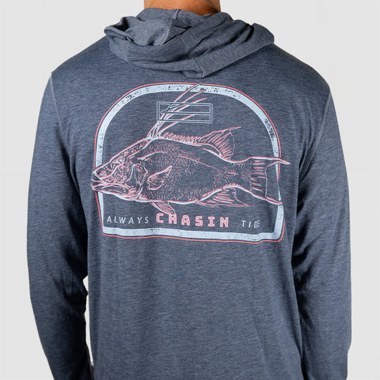 Hog Tied - Long Sleeve Hooded Fishing Shirt