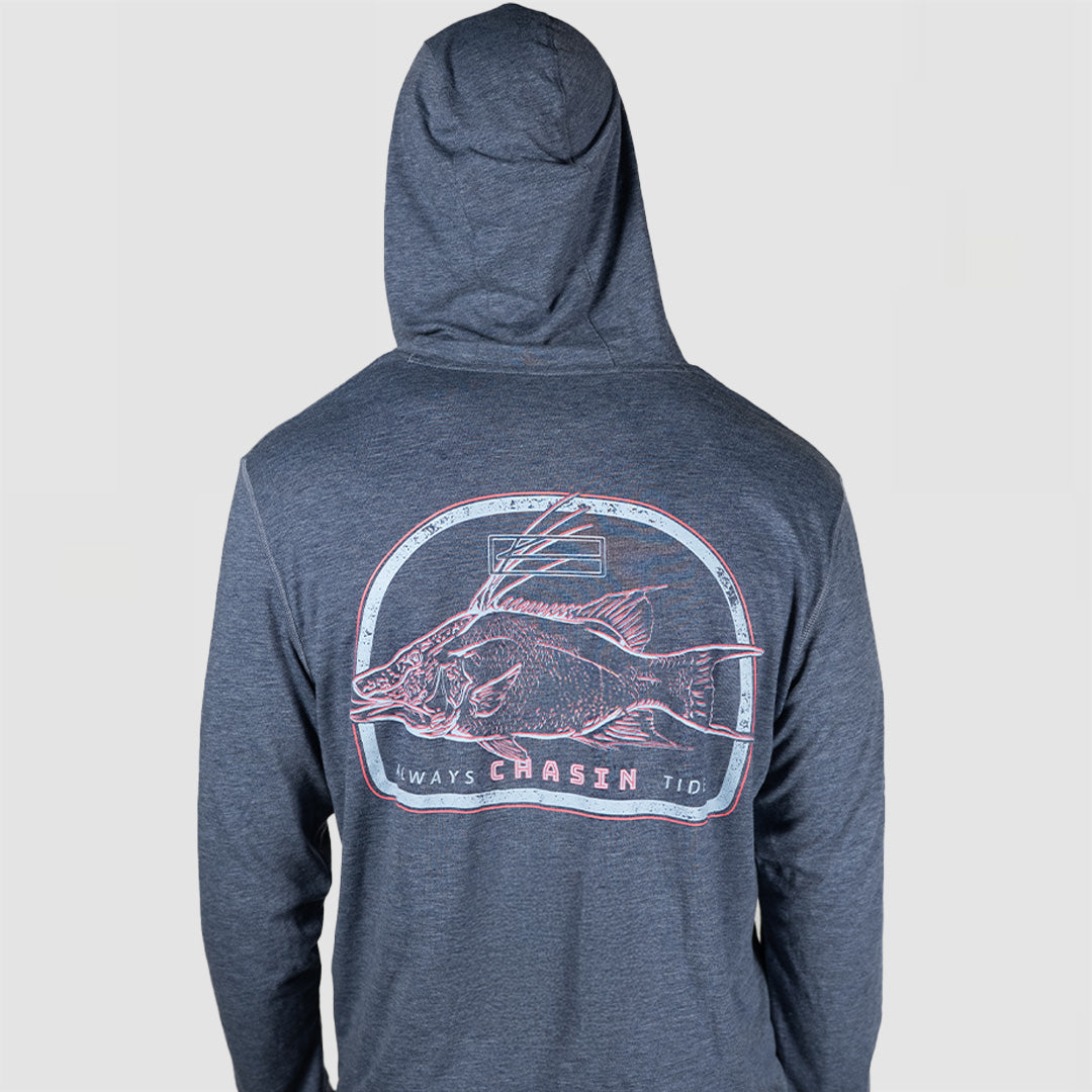 Hog Tied - Long Sleeve Hooded Fishing Shirt