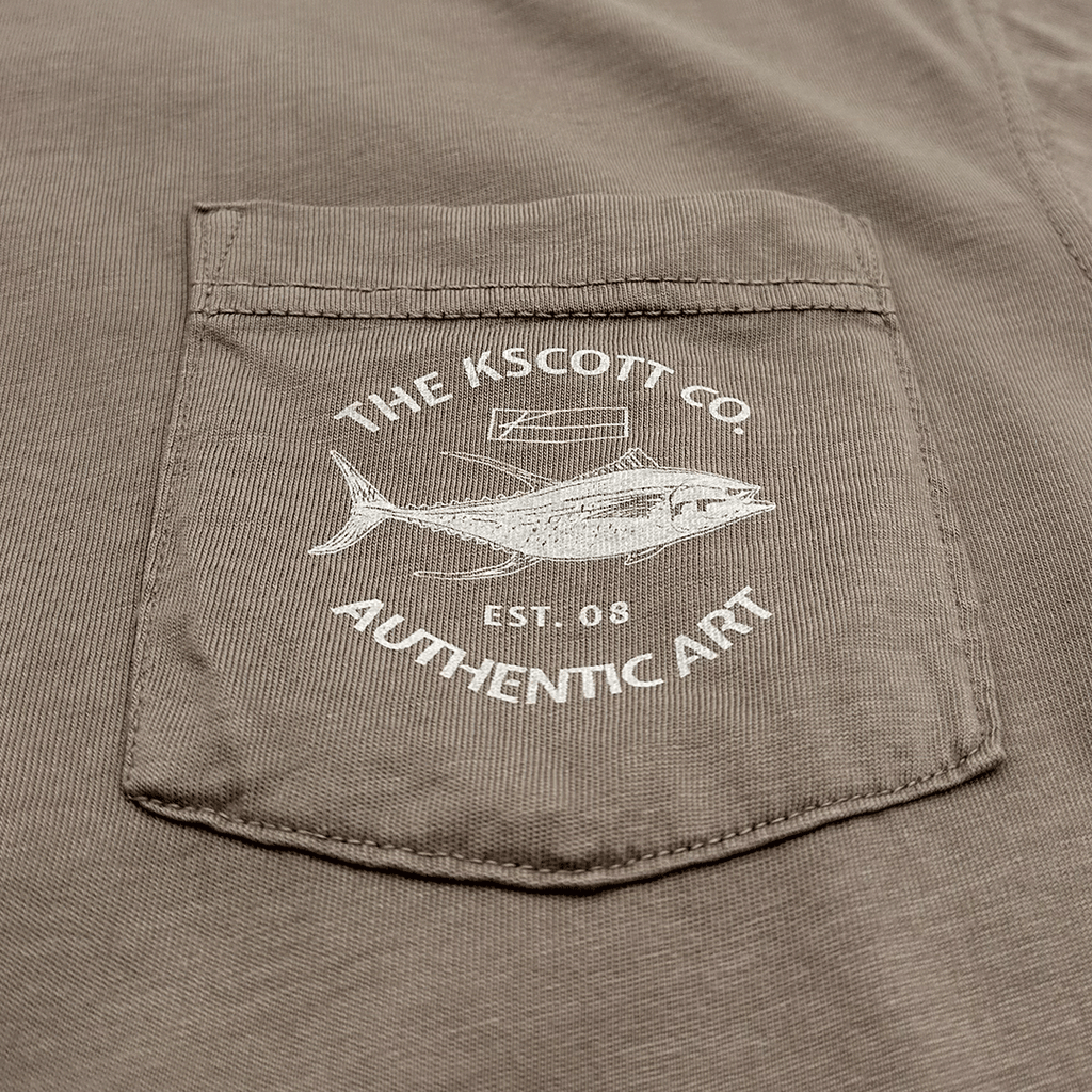 Ahi Club Pocket Tee - Cinder