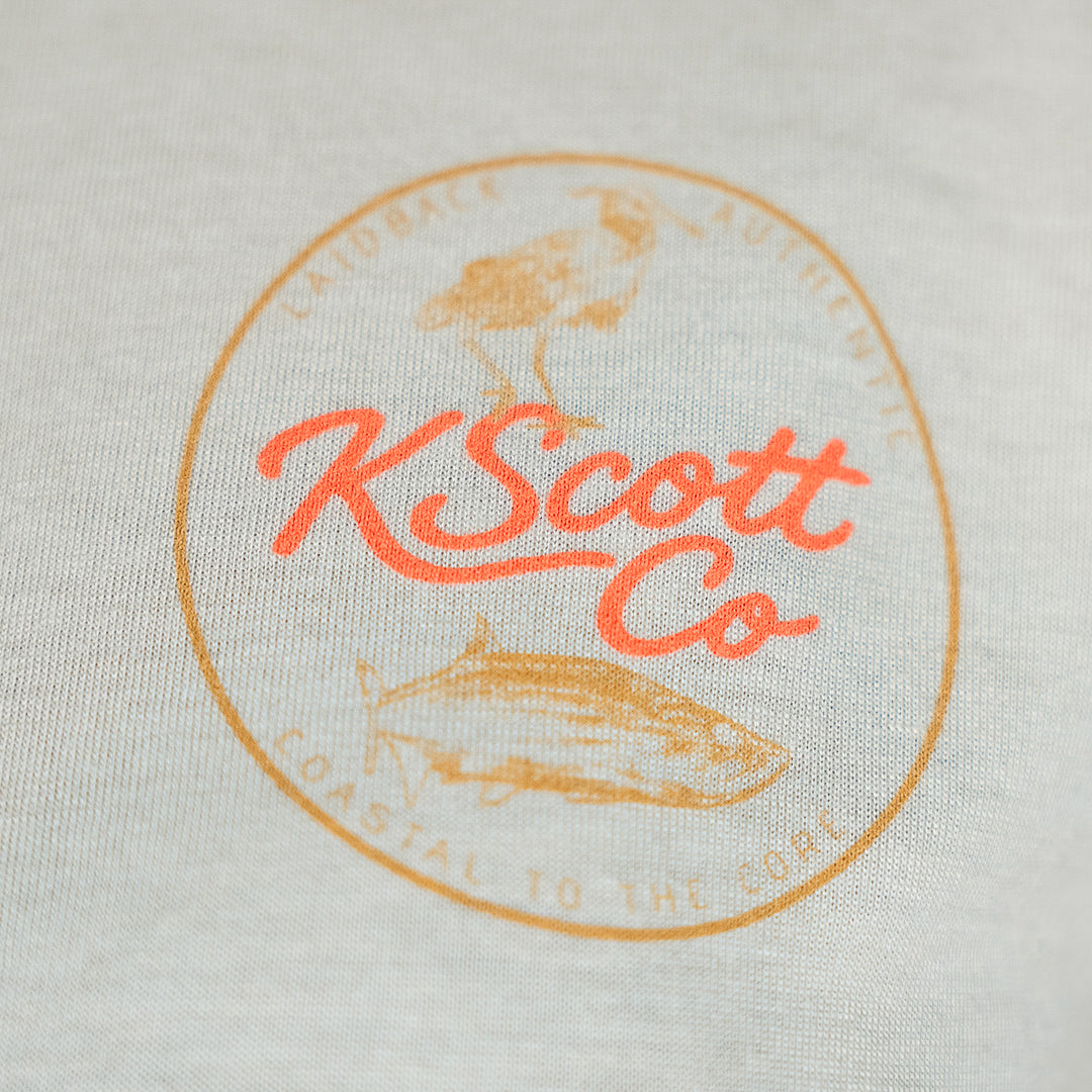 Coastal to the Core - Womans Flowy Crop Tee