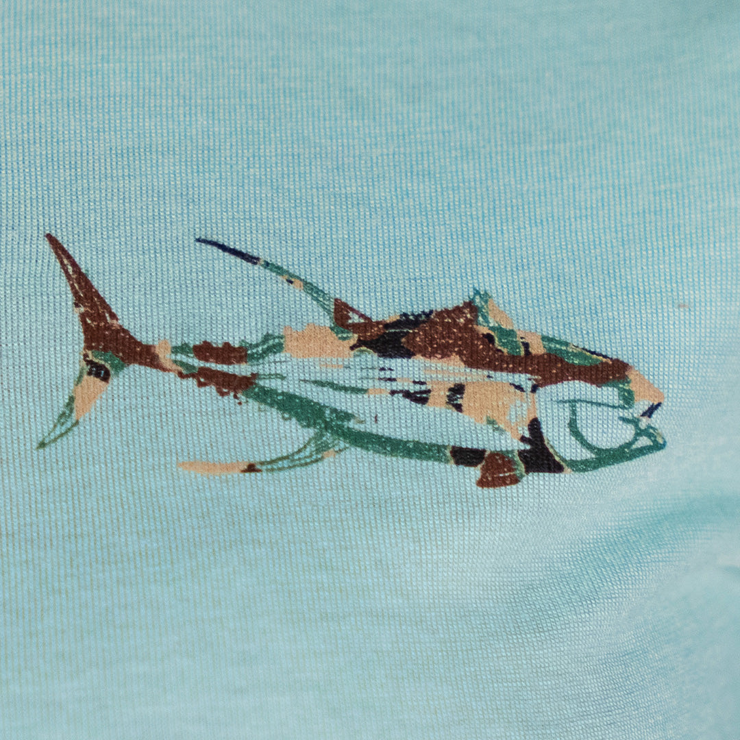 Camo Square Body - Womans Flowy Crop Tee