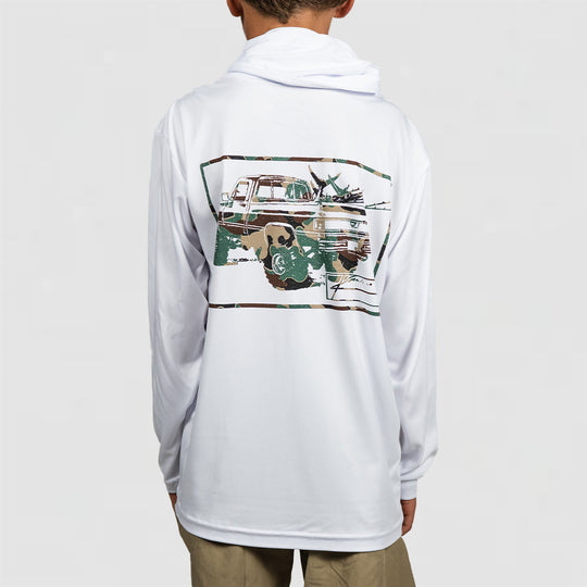 Camo Square Body - Youth LS Performance Hoodie