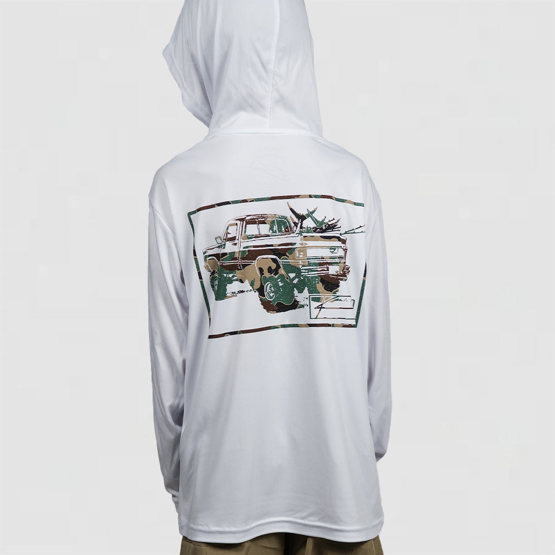 Camo Square Body - Youth LS Performance Hoodie
