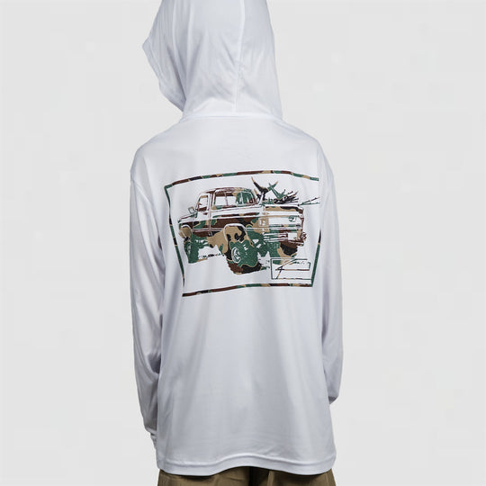 Camo Square Body - Youth LS Performance Hoodie