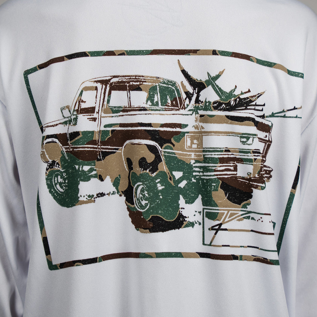 Camo Square Body - Youth LS Performance Hoodie