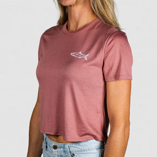 Chasin Tide - Womans Flowy Crop Tee