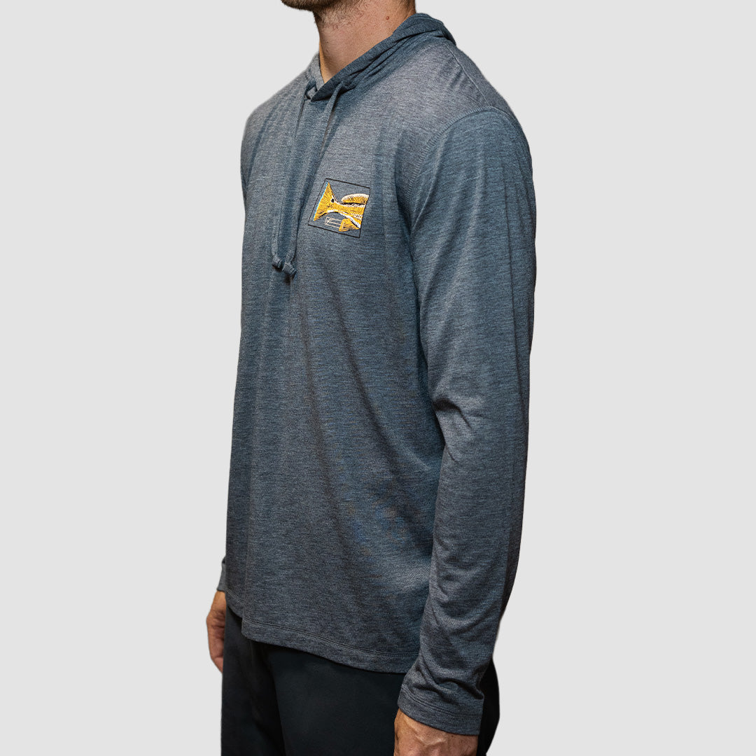 Redfish Tail - Long Sleeve Hooded Fishing Shirt