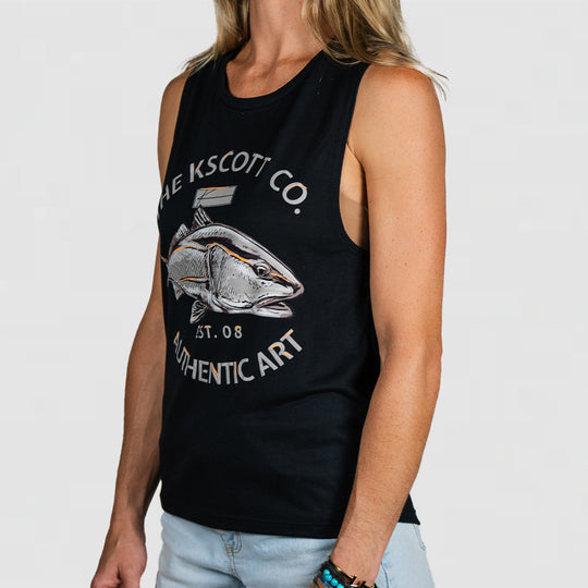 Redfish Company - Sleeveless Womans Flowy Scoop Muscle Tank