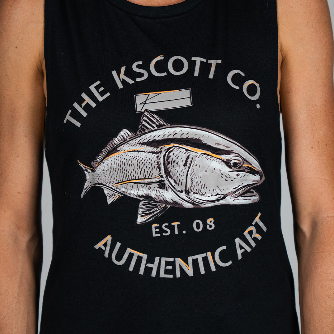 Redfish Company - Sleeveless Womans Flowy Scoop Muscle Tank