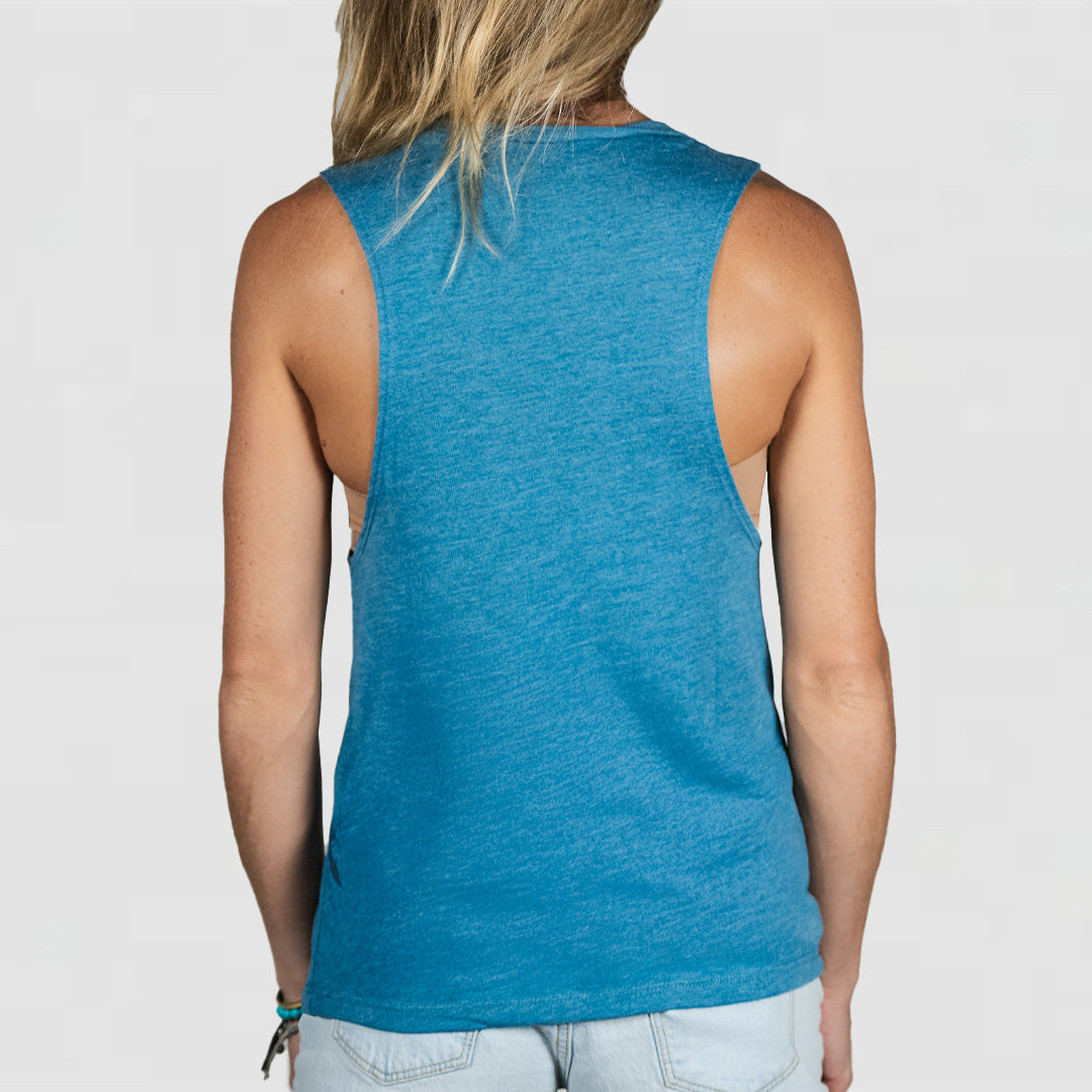 Tuna Tail - Sleeveless Womans Flowy Scoop Muscle Tank