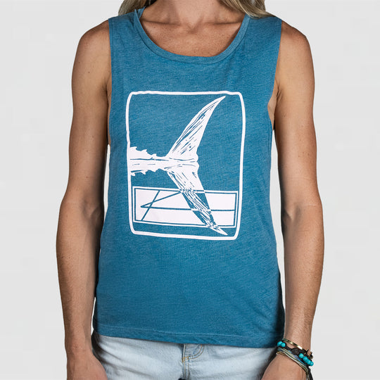 Tuna Tail - Sleeveless Womans Flowy Scoop Muscle Tank