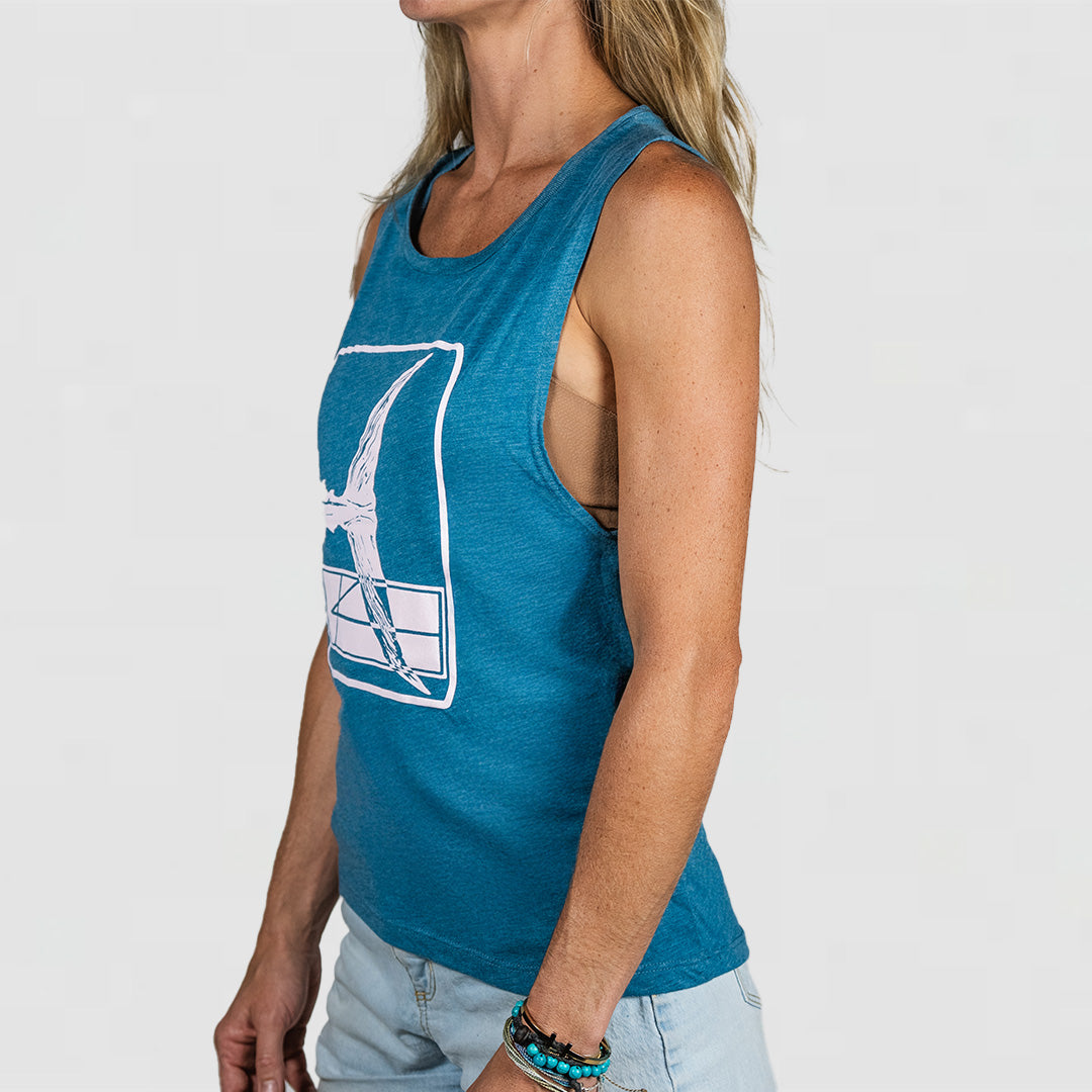 Tuna Tail - Sleeveless Womans Flowy Scoop Muscle Tank