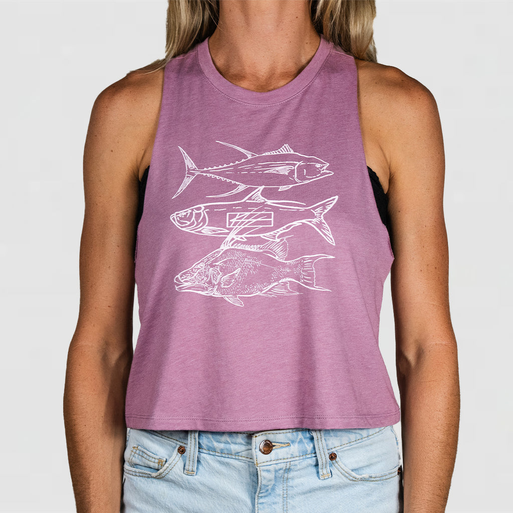 What a Country - Womans Sleeveless Racerback Crop Tank