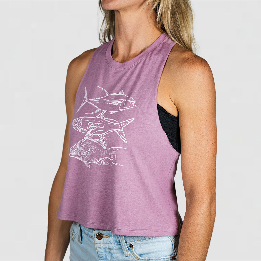 What a Country - Womans Sleeveless Racerback Crop Tank