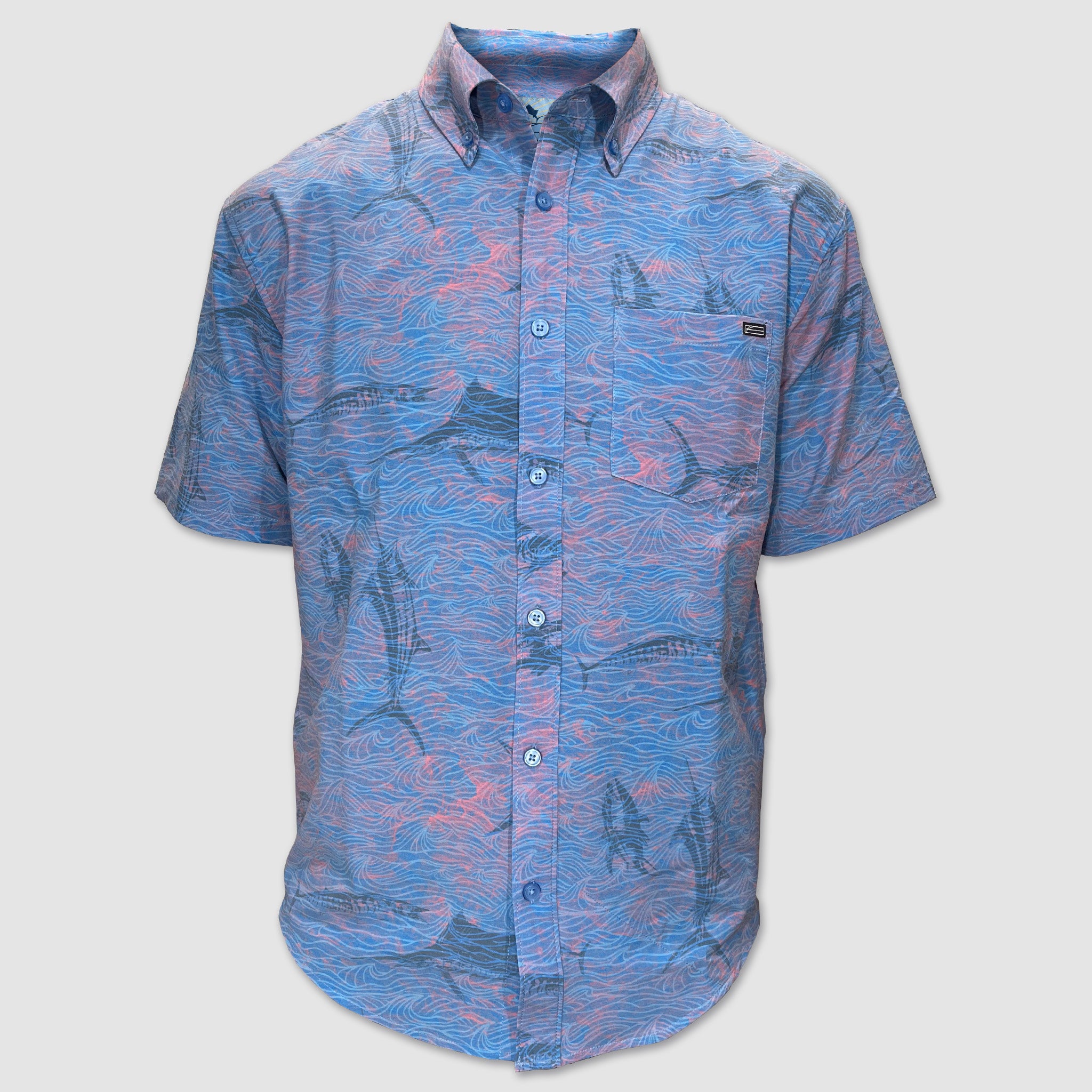 Wave Slam Islander Button Down Shirt | KScott Art