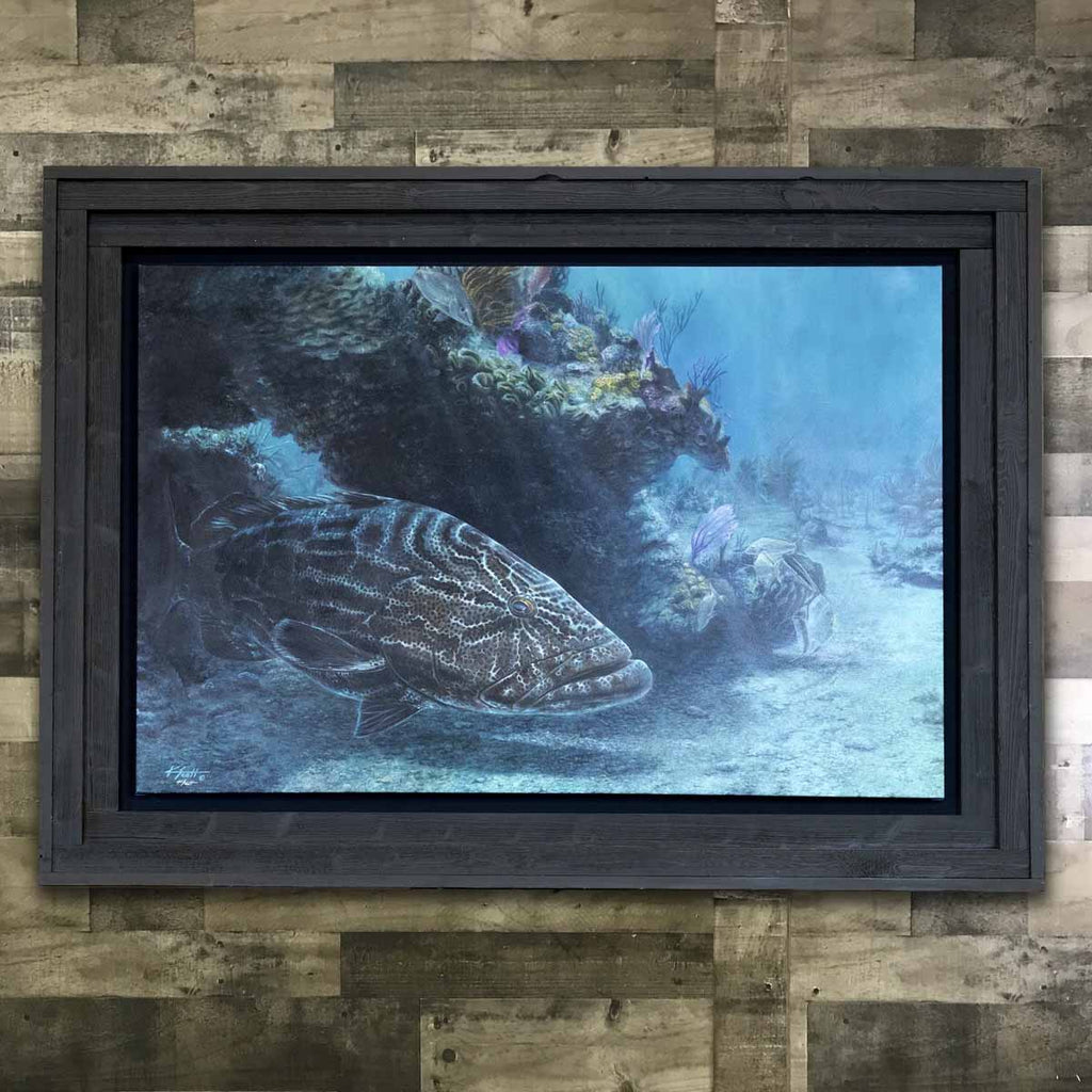 Black Grouper Framed Artwork